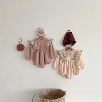 MILANCEL 2020 dojencek dekliška oblačila korejskem slogu baby dekle bodysuit ruffle ramenski dojenčka dekle enega kosa