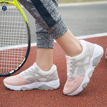 2020 Nove Modne blagovne Znamke Tenis Čevlji za Ženske Air Mesh, Mehka, Roza Črne Superge Telovadnici Sport Čevlji Košarico Femme Tenis Feminino