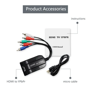 Wiistar HDMI, Ypbpr, da 5RCA Pretvornik HDMI, da Moški RGB 5RCA Component Video za Igro TV
