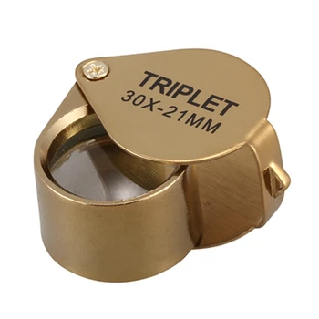 Prenosni 30X Moč 21 mm Jewelers nifier Zložljive Zlato Oko Loupe draguljarno nifying Stekla