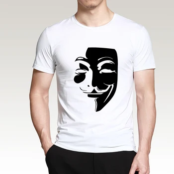 V for Vendetta 2019 Poletje Nov Slog Moški Majica s kratkimi rokavi Bombaž Visoke Kakovosti, O-Neck Majica Kratek Rokav Priložnostne Moda Vrh Tees