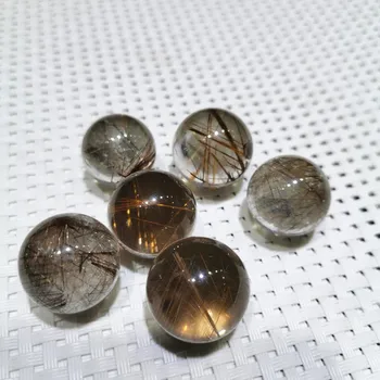 20 mm Naravnih majhne quartz cyrstal žogo Zlato rutilated quartz področje, za DIY