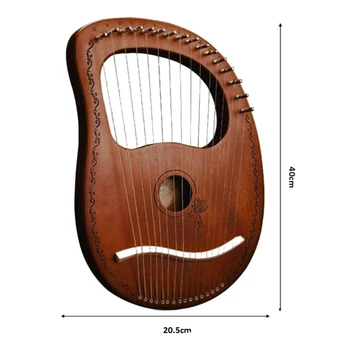 ŠIVA-Liro Harfo 16 Strune Harfe Prenosni Majhne Harfo z Trpežne Jeklene Strune Lesa Niz Glasbeni Instrument