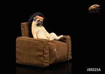 JXK 1/6 Dekadentni Pug Dog z Kavč Model Igrača živali model za avto dekoracijo vojak akcijska figura, igrače oprema
