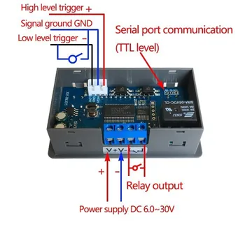 DC12V LED Digitalni Časovni Zamik Rele Modul Programabilni Števec Rele za Nadzor Stikalo za Čas Sproži kroga Primeru za uporabo v Zaprtih prostorih