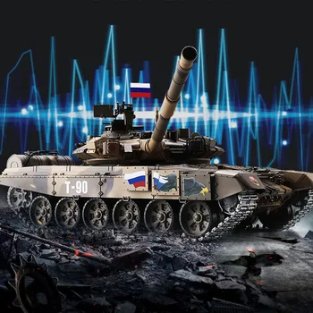 1:16 Ruske T90 Glavni Bojni Tank 2.4 G Daljinski Upravljalnik Model Tank Z Zvokom Dim Streljanje Učinek-Kovinski Ultimate Edition Rusija