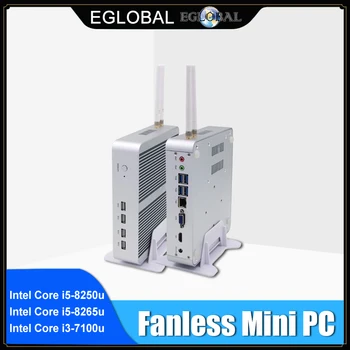[ Intel Core i5 8250U Quad Core ] Eglobal 8. Gen Mini PC Windows 10 Pro 2*DDR4 Max 32GB Fanless Nuc 4K HTPC 6M Cache HDMI WIFI