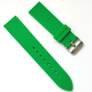 20 mm 22 mm Silikonske Gume Watch Band Mehkega Jelly Gume, Veriga Trak Črno Bela Zelena Rdeča Modra Rumena Oranžna Debelo