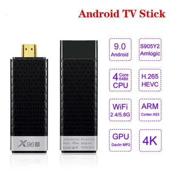 Novo X96S Mini PC Android 9.0 TV Box Amlogic S905Y2 DDR4 4 GB RAM, 32 GB ROM TV Palica 5G WiFi Bluetooth 4.2 4K HD Smart Media Player