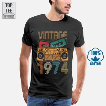 Letnik 1974 T-Shirt Fant T-Majice Oversize Vrh Tee Smešno T-Shirt Bombaža Moške Majice Bela Majica Ženska Tshirts