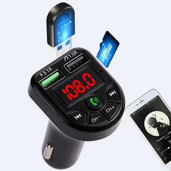 Bluetooth 5.0 FM Oddajnik Komplet MP3 Modulator Predvajalnik, Brezžični Prostoročni Avdio Sprejemnik Dvojni USB Hitro Polnilnik 3.1