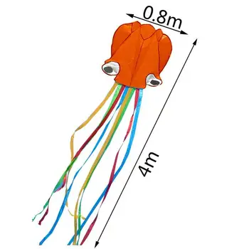 3D 4M Hobotnica Kite Eno Linijo Šport, ki Plujejo pod Mehko Kite Cartoon Živali Kite Pisane Majhne Programske opreme Ljubljenčke na Prostem, Enostaven Za Letenje