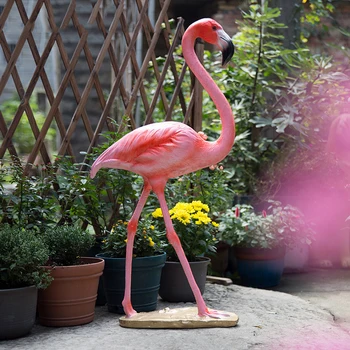Zunanji Vrt Smolo Simulacije Flamingo Okraski Villa Ptic Kiparstvo Dekoracijo Dvorišče, Park Kipi Figurice Umetnostne Obrti