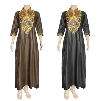 MD Dashiki Afriške Obleke Za Ženske Plus Velikost tam kaftan Bazin Riche Vezenje Dashiki Oblačila Ženska Maxi Obleko Muslimanskih Abayas