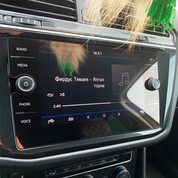 Za Volkswagen VW Tiguan Atlas 2018 2019 2020 Kaljenega Stekla, Avtomobilsko Navigacijo Screen Protector Film Auto nadzorni Plošči Zaslona Nalepka