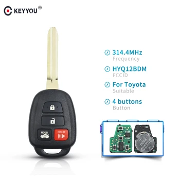 KEYYOU Za Toyota Camry Corolla 2012-2017 314.4 Mhz Avto Daljinskega upravljalnika Ključ S G Čip neobvezno 4 Gumbi Za Toyota HYQ12BDM