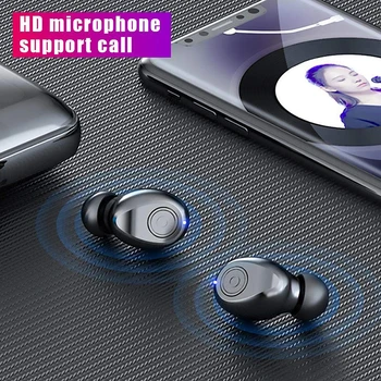 AERBOS Bluetooth 5.0 Brezžični Čepkov IPX7 Nepremočljiva Brezžične Slušalke Slušalke LED Zaslon Stereo Hi-Fi Zvok Slušalke
