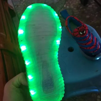NYCOOL Caterpillar USB Charge Bliskavico LED Svetlobni Light Up Čevlji na Prostem, Otroci Čevlji Malčka Dekleta, Fantje, Otroci športni Copati