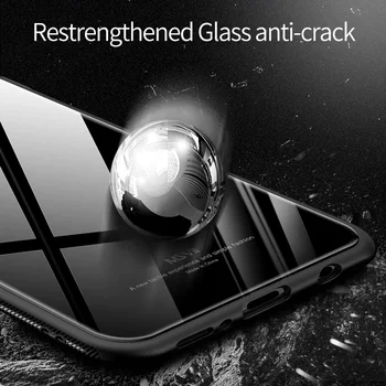 Za Samsung Galaxy S9 plus primeru MSVII Silikonska zaščita ohišje Za Samsung S9 Kaljenega stekla nazaj Kritje Coque S 9 telefon primeru