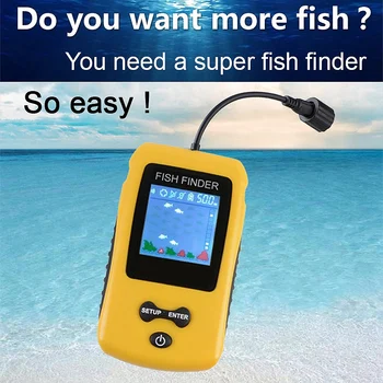 Prenosni Sonar Ribe Finder Z Barvnim Lcd-Zaslon Sn Finder Rib Fishing Lure Echo C Fishfinder