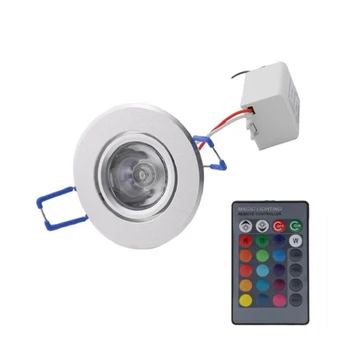 AC 85~265V 16 barv spreminjanje 3W RGB LED spot luči pozornosti strop žarnice z daljinskim upravljalnikom