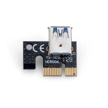 6pcs USB 3.0 PCI-E pcie Riser Express 1X 4x 8x 16x razširitveno napravo Riser vmesniško Kartico SATA 15pin Moški 4pin Napajalni Kabel райзер