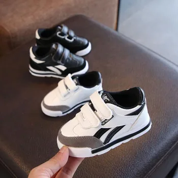 2019 novo otrok kavljem športni čevlji fantje študentov bele superge priložnostne moda otroci čevlji malčka mehko usnje, usnjeni čevlji