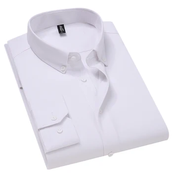 2020 Nove Jesensko Moške Barva Poslovanja Long Sleeve Majica Fashion Priložnostne Slim Fit Majica blagovne Znamke Moških Oblačil