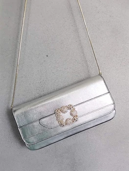 V modi nove usnje tkanina za ženske torba urakljiti vrečko s diamond podolgovat žensk banket vrečko