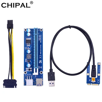 CHIPAL Mini PCI-E PCI-E 16X Riser Card 0,6 M USB 3.0 Kabel za EXP GDC Zunanji Prenosni računalnik grafično Kartico za Bitcoin Rudar Rudarstvo