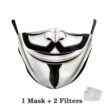 Prah Maske 3D Vzorec Tiskanja za Večkratno uporabo Filtrov Masko za Odrasle Bombaž Masko na Prostem Obrazno Masko za Odrasle Stroj Maske Tkanine Masko