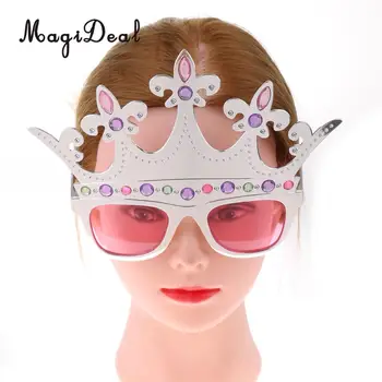 Moda Gem Srebrno Krono Sončna Očala Otroci Odrasli Princesa Božič, Rojstni Dan Tiara Eye Glasses Fancy Stranka Obleko Foto Rekviziti