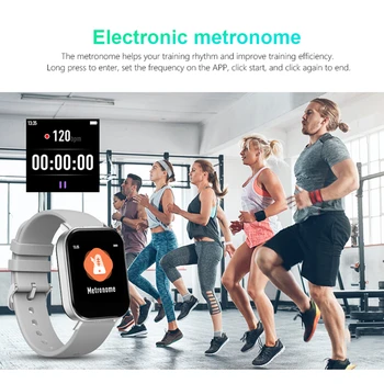 Bluetooth Ure Fitnes Tracker Telesne Temperature, Srčnega Utripa Entspannen Metronom Športna Zapestnica Smartwatch R66
