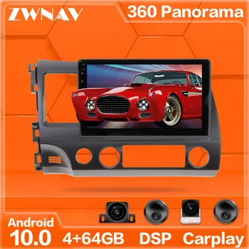 S 360 Kamere DSP carplay Android 10.0 Avto glavna enota DVD Predvajalnik Za Honda Civic 2006-2012 Autoradio GPS Navi Multimedijski Predvajalnik