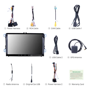 Seicane 2Din Android 10 Avto Multimedijski predvajalnik Za VW/Volkswagen/Golf/Polo/Tiguan/Passat/b7/b6/SEDEŽ/leon/Škoda/Octavia Radio, GPS