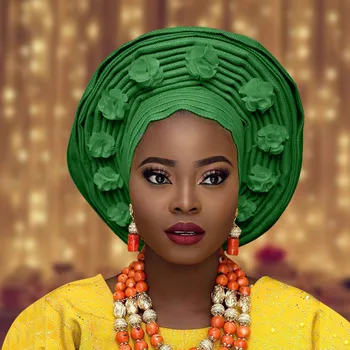 Nova zasnova aso oke headtie auto afriške gele ženske nigerijski moda glavo ovijte