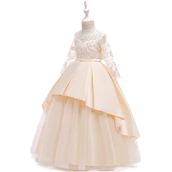 Elegantno Roža Punca Obleke Dolgo, Otroci, Oblačila Za Poroke Prvo Obhajilo Obleke, Halje Pageant