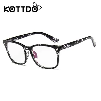 KOTTDO Klasičnih Kvadratnih Eye Glasses Okvir Ženske Modni Retro Plastičnih Optičnih Očal Okvir Očal Uv400 Očala Okvirji Moški