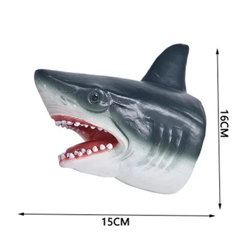 Shark Strani Lutkovno Simulacije Živali Glavo Rokavice Otroci Igrače Darilo Strani Lutkovno Shark Slika Model Za Otroka Odganjanje Gag Šale Igrača