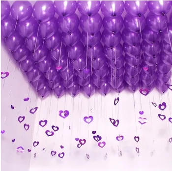 100 kozarcev Srce Laser Sequined Dež Balon Obesek In 100 kozarcev 1,5 g Latex Balon Romantično Poroko Soba Rojstni Dekoracijo
