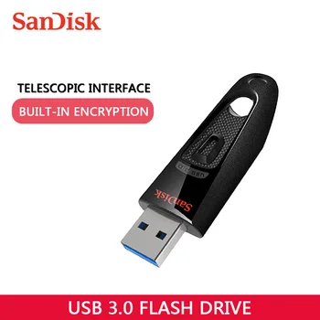SanDisk Pendrive USB 3.0 pomnilniški ključek 16GB 32GB 64GB 128GB 256GB usb3.0 mini Pero Pogoni USB Ključek CZ48 Prvotne