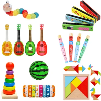 2021 Nove Igrače Xylophone Montessori Izobraževalne Igrače, Lesene Osem-Opombe Okvir Slog Xylophone Otroci Otroški Baby Glasbeni Smešno Igrače
