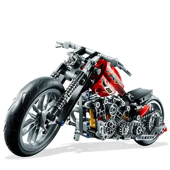 NOVO 378PCS Gradnik Tehnika Motocikel Exploiture Model za Harley Vozila Blok Nastavi Igrača za otroke darilo za rojstni dan