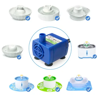 Vodna Črpalka LED Luči Hišnih Mačk Vodnjak Motornih Zamenjava Hišnih Dodatki za Mačka Cvetje Skledo Pitne Vode Razpršilnik