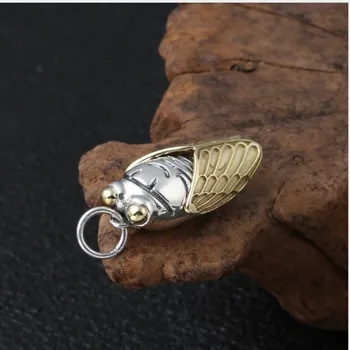 2020 nove resnično čisto s925 srebrni nakit, moški in ženske, obeski preprosta osebnost poletje cicada Tajski srebrni obesek za moške