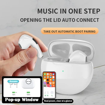 Brezžične Slušalke Bluetooth Slušalke Z Mikrofonom TWS Pro 6 Čepkov V Uho Brsti, ki Teče ročaji očal Za Xiaomi Huawei iPhone