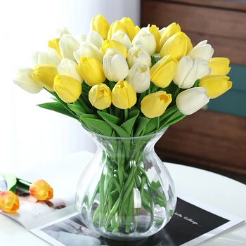10pcs/veliko Umetnih Tulipanov Cvet Peony Doma Dekoracijo Cvet Vrtnice Podeželja Družini Stranka Dekoracijo Poroke DIY Dekoracijo PU