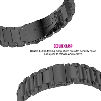 Za Samsung galaxy watch Aktivna 2 44 mm 40 mm Active2 iz Nerjavečega Jekla Watch Pasu Trak Zapestnica 20 MM Watchband Za Amazfit GTS GTR