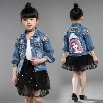 Baby Dekleta Jeans Jakne Za Fante, Otroci Plašči Spomladi Jeseni Leta 2020 Nov Otrok, Oblačila Rose Vezenje Kavbojke Plašč Otrok Vrhnja Oblačila