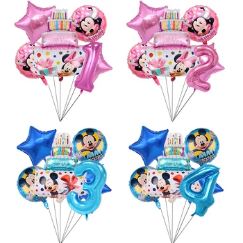 1set Mickey Miške Minnie Torto Folija Balon 32inch Število Balonom, Rojstni dan Okraski Otroci Baby Tuš Stranka Baloon Igrače